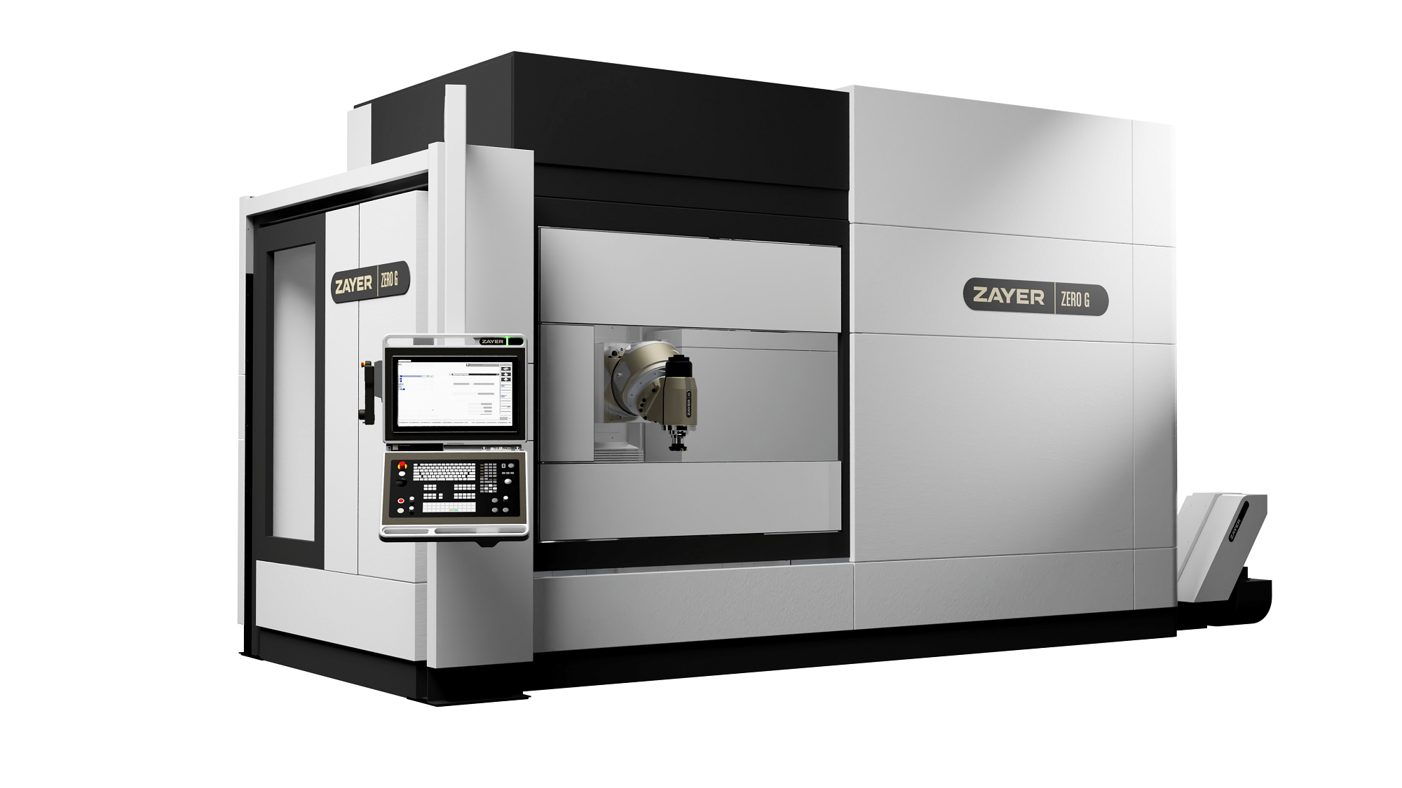 Moderne Zayer EMC CNC-Fräsmaschine für präzise Bearbeitung.