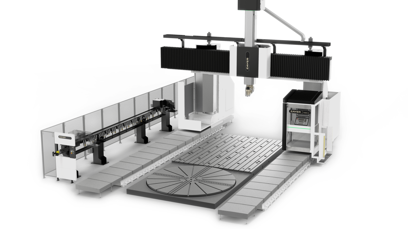 Hochpräzise CNC-Fräsmaschine von Zayer EMC für industrielle Bearbeitung.